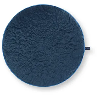 Pip Studio Zierkissen Rund Quiltey Days Dunkelblau