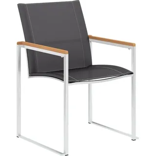 vidaXL Gartenstuhl 60 x 59 x 85 cm grau 2 St.