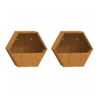 vidaXL Wand-Pflanzkübel 30 x 10 x 25 cm Rostig