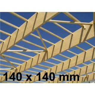 Fichte Leimbinder, 140x140 mm, "GL24h" Sichtqualität, Lamellen 40 mm