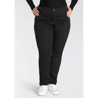 Straight-Jeans LEVI'S PLUS "314 Shaping Straight" Gr. 16 (46), Länge 34, schwarz (soft black) Damen Jeans Gerade in Baumwoll-Stretch