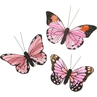Rico Design Schmetterling mit Clip Dekostecker Frühling Set Dekofigur Tischdeko Fensterbank Garten Dekoaccessoire Schmetterlingsclip Kreatives Basteln Frühlingsdeko Innenbereich