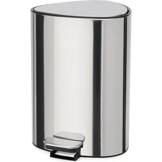 Abfallbehälter de Treteimer Joseph Joseph EasyStore Luxe de Edelstahl de 5 Liter, mit Ablage für Deckel, Deckel de soft close, poliertes Design. - Silber