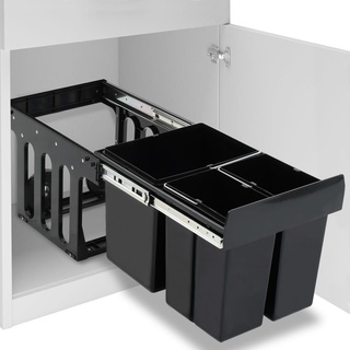 Abfallbehälter für Küchenschrank Ausziehbar Soft-Close 48 L , Mülleimer Design 2024