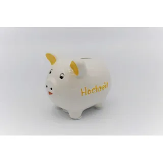 Spardose Sparschwein"Hochzeit" Keramik klein ca. 9x8x8 cm