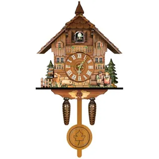 Schwarzwälder Kuckucksuhr, Nordischer Retro-stil, Wanduhr Aus Holz - Cm001