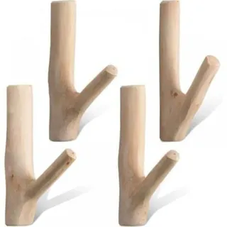 Vintage-wandhaken Aus Echtem Naturholz, Set Handgefertigter Wandhaken, Antike Dekorative Wandhaken Aus Holzleim (breite 2 - 3 Cm) (4)