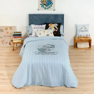 Belum Bettbezug Harry Potter, Bettbezug mit Knöpfen 100% Baumwolle, Modell Slytherin Sweet für 90 cm Bett (155 x 220 cm)