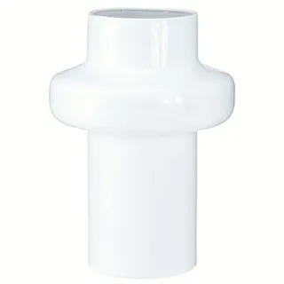 Florists Products Gartenfigur Deko Vase Metall Cremeweiß Modern Ø16,5cm H23,5cm weiß