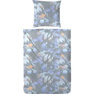 Primera Willow Blumen/Blätter Blau 135 x 200 cm + 80 x 80 cm