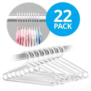 LaLoona Kleiderbügel für Babys und Kinder 22 Stück - Weiß