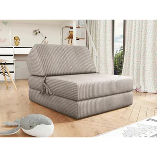 Mirjan24 Schlafcouch Cord 1-Sitzer Beige