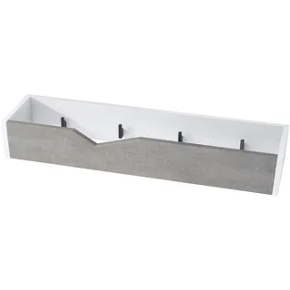 Vladon Garderobenpaneel Kolmio 83,5 x 12,5 x 21 cm Weiß