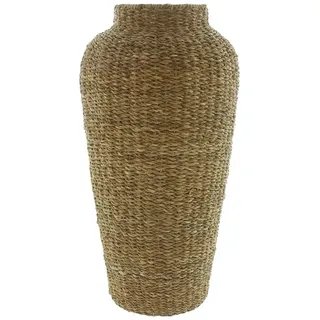 Dekoleidenschaft Bodenvase "Seegras" Dekovase 70 cm hoch, Blumenvase, Vase für Trockenblumen beige