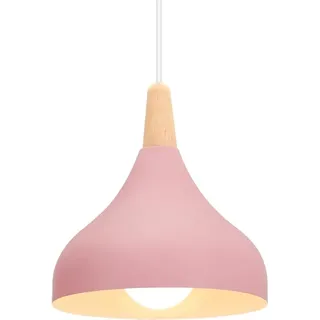 Retro-pendelleuchte, Moderne Tropfenförmige Metall-deckenleuchte Für Schlafzimmer, Esszimmer, Küche, Ø 20 Cm (rosa, 1 Stück)