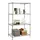 Karat Metallregal 4 Böden Stahl verchromt 90 x 60 x 160