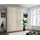 Monaco 148 x 236 x 58 cm bianco eiche nachbildung/glas champagner