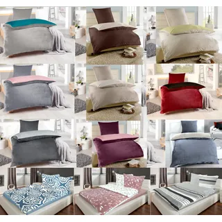 MB Warenhandel24 Bettwäsche 135x200 + 80x80 cm Winter Microfaser Flausch Fleece Thermofleece warm Cashmere Touch Teddy Coral Fleece 2 TLG teilig (Natur/Taupe, ca. 135x200 + 80x80 cm)