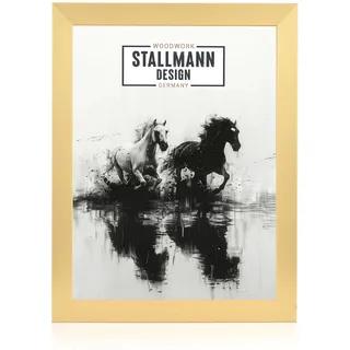 Stallmann Design Bilderrahmen 'Reno' | Größe: 40x40cm | Farbe: Gold | 40 mm starke Rahmen-Breite
