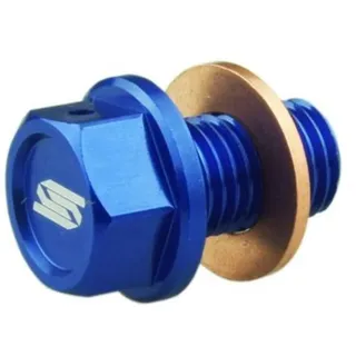 Scar Magnetische Ölablassschraube Kompatibel mit Yamaha YZ YZX YZF WRF YZFX YFZR 125 250 450 03-26 Blau