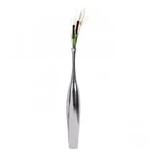 Wohnling WL1.918 Deko Vase groß BOTTLE L Aluminium modern mit 1 Öffnung in Silber