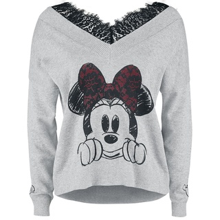 Micky Maus - Disney Sweatshirt - Minnie Maus - S bis XL - für Damen - Größe S - grau meliert  - EMP exklusives Merchandise! - S