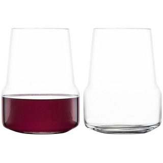 Zwiesel Glas Rotweinglas Level Rotwein Tumbler 2er Set, Glas weiß