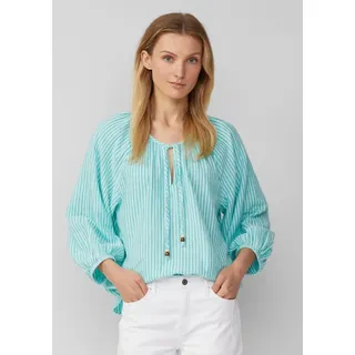 s.Oliver Musselin-Bluse mit Raglanärmeln und Raffung Blau XS