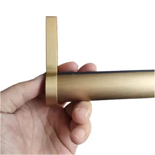 Oracra Kleiderstange Schrank Kleiderstange, Gebürstetes Gold, Runde Kleiderständer für Decken-/Wandmontage, Durchmesser 140, 135, 122, 92, 90, 76, 65, 40 cm Kleiderstangenrohr(107cm (42 in))