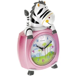 Mebus Quarz-Kinderwecker Zebra pink 26637