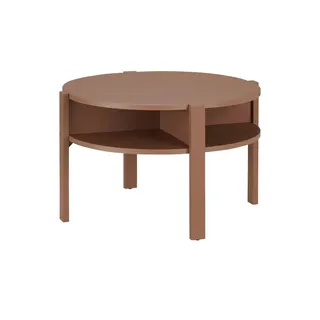 Roller Couchtisch rot Holz rund 45,5 x 74,4 cm