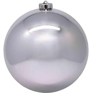 VEPATIM Weihnachtskugeln Christbaumkugeln XXL aus Kunststoff silber Ø25cm