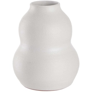 BUTLERS Keramik Vase in Weiß -AYAKA- Moderne Dekoration für Wohnzimmer und Tischdeko | Blumenvase für Tulpen, Rosen, Pampasgras oder Trockenblumen