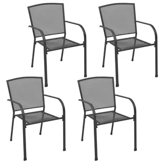 vidaXL Gartenstuhl 56 x 24 x 0 cm anthrazit 4 St.