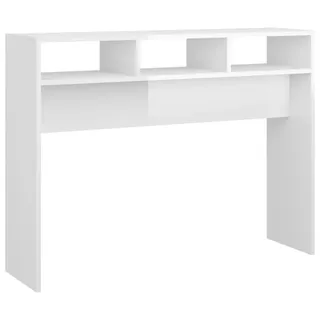 vidaXL Konsolentisch Hochglanz-Weiß 105x30x80 cm