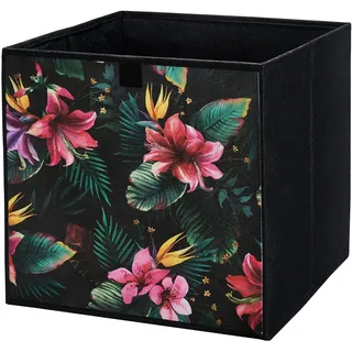 lavita Aufbewahrungsbox | faltbare Aufbewahrung Boxen 31 x 31 x 31 cm | Schubladen-Organizer Box| Ordnungssysteme für Kleidung | Kleideraufbewahrung & Organisation | Blumen | 1 stück