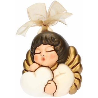 THUN, Miniform mit ikonischem Engel Herz aus Keramik, handdekoriert, Keramik mit Band, 7,8 x 3 x 6 cm H