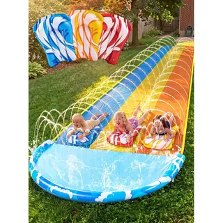 Wasserrutsche Garten Wasserbahn Rutscher Spielzeug aufblasbar Planschbecken