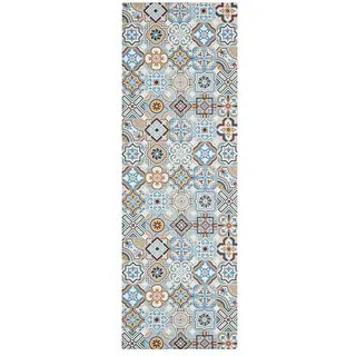 Teppichläufer Marrakesch  (Blau, 150 x 50 cm, 100 % Polyvinylchlorid)