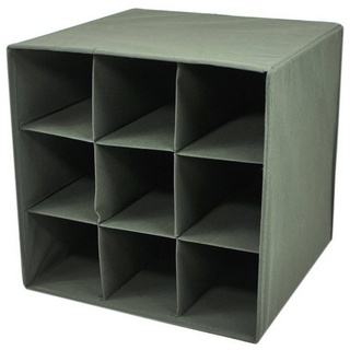HTI-Living Aufbewahrungsbox Stoffbox mit 9 Fächern für Regal, Regalbox Aufbewahrungsbox grau