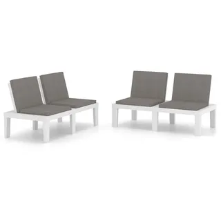 vidaXL Gartenbank 69 x 30 x 69 cm Weiß