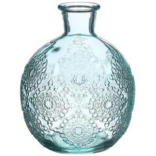 NaDeco Kugelvase Bologna in 12 cm und 17 cm und 6 Farben wählbar | Kugelflasche | Glas Flaschen | kleine Deko Vasen | kleine Deko Flaschen | Tischdeko Vasen, Farbe:Hellblau, Größe:h.12 Ø9.5 cm