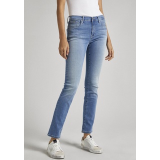 Slim-fit-Jeans PEPE JEANS "SLIM HW" Gr. 27, Länge 30, blau (light used) Damen Jeans Röhrenjeans