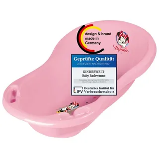 KiNDERWELT Babybadewanne Baby Badewanne 84 cm Disney Minni Maus Babywanne rosa