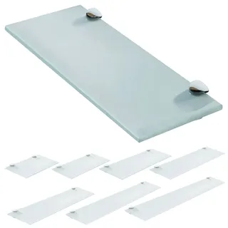 Kingpower Glasregal Glasboden Wandregal Badregal Ablage Regal Klarglas/Milchglas satiniert V2Aox, Glasart:Milchglas, Größe:200 x 100 x 6 mm