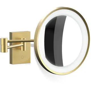 Decor Walther BS 40 Wandkosmetikspiegel beleuchtet 10x, 6W, 2700-4000K, gold matt - Vergrößerung, 10-fach