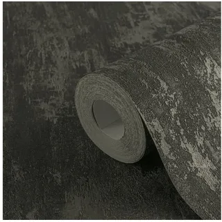 A.S. Création Vliestapete Patina schwarz Metalloptik, 10,05 x 0,53 m)