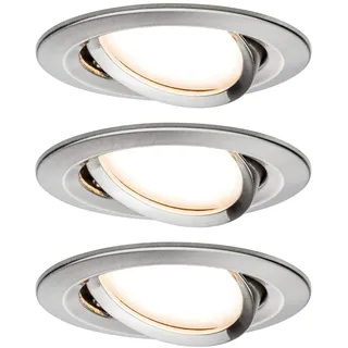 Paulmann Coin Nova Plus 3er Set rund 3x6W Eisen gebürstet
