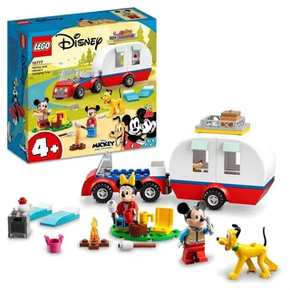 LEGO 10777 Disney Mickys und Minnies Campingausflug, Wohnmobil mit Disney Figuren: Minnie, Micky Maus und Pluto Hund, für Kinder ab 4 Jahren