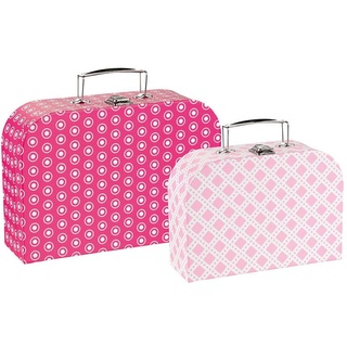 goki 60717 Koffer mit rosa Muster